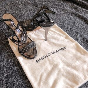 Manolo Blahnik strappy studded heels 🔪💀